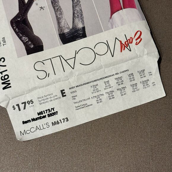 McCalls 6173 Leggings EASY Sewing Pattern Stretch Pants Pattern Size XS-M - Picture 2 of 3